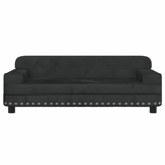 Kinderbank 90x53x30 cm fluweel zwart 3