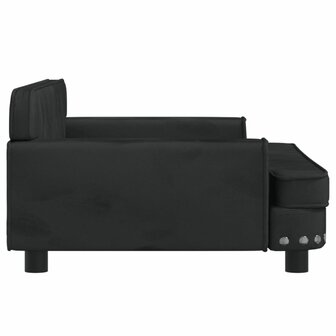 Kinderbank 90x53x30 cm fluweel zwart 4