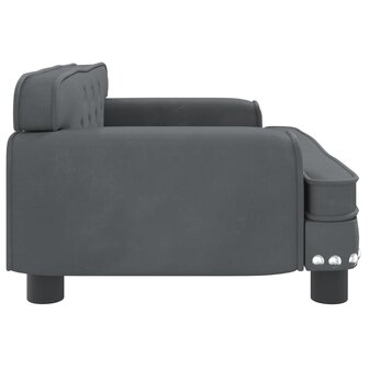 Kinderbank 70x45x30 cm fluweel donkergrijs 4