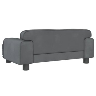 Kinderbank 70x45x30 cm fluweel donkergrijs 5