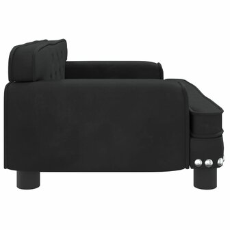 Kinderbank 70x45x30 cm fluweel zwart 4