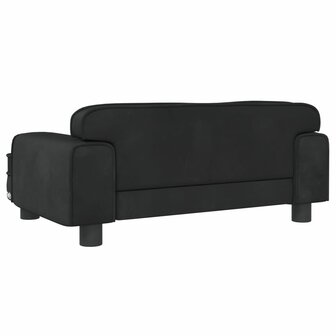 Kinderbank 70x45x30 cm fluweel zwart 5