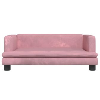 Kinderbank 80x45x30 cm fluweel roze 3