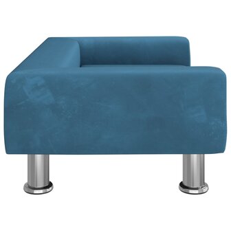 Kinderbank 70x45x26,5 cm fluweel blauw 4