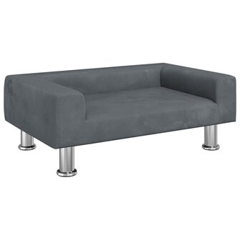 Kinderbank 70x45x26,5 cm fluweel donkergrijs 2