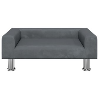 Kinderbank 70x45x26,5 cm fluweel donkergrijs 3