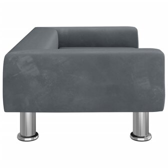 Kinderbank 70x45x26,5 cm fluweel donkergrijs 4