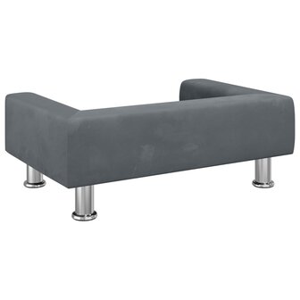 Kinderbank 70x45x26,5 cm fluweel donkergrijs 5