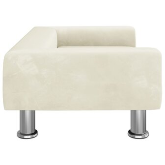 Kinderbank 70x45x26,5 cm fluweel cr&egrave;mekleurig 4