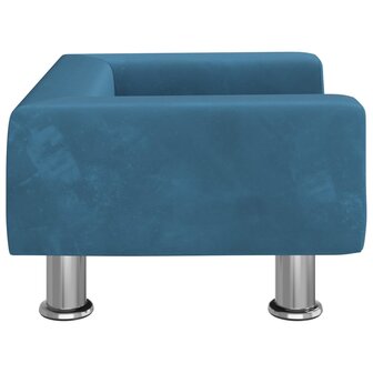 Kinderbank 50x40x26,5 cm fluweel blauw 4