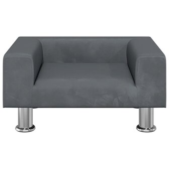 Kinderbank 50x40x26,5 cm fluweel donkergrijs 3