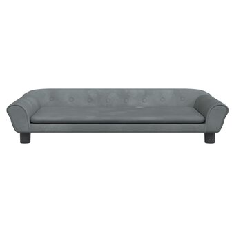 Kinderbank 100x50x26 cm fluweel donkergrijs 3
