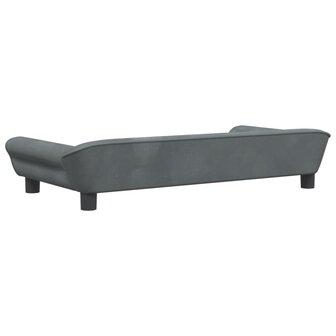 Kinderbank 100x50x26 cm fluweel donkergrijs 5