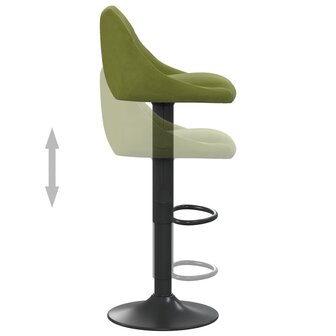 Barkruk fluweel lichtgroen 6