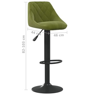 Barkruk fluweel lichtgroen 8