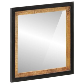 Badkamerspiegel 55x1x60 cm glas en massief mangohout 2