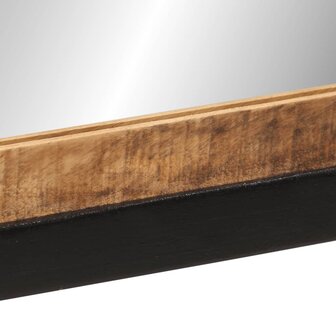 Badkamerspiegel 55x1x60 cm glas en massief mangohout 5