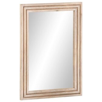 Badkamerspiegel 50x70 cm massief mangohout en glas 1