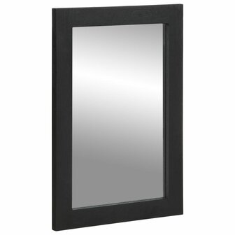 Badkamerspiegel 50x70x2,5 cm bewerkt hout en messing zwart 1