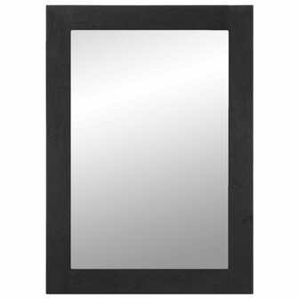 Badkamerspiegel 50x70x2,5 cm bewerkt hout en messing zwart 2