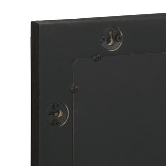 Badkamerspiegel 50x70x2,5 cm bewerkt hout en messing zwart 8