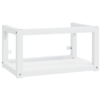 Wastafelframe wandgemonteerd 59x38x31 cm ijzer wit 2