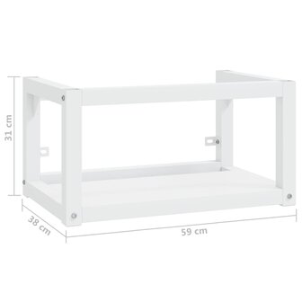 Wastafelframe wandgemonteerd 59x38x31 cm ijzer wit 7