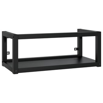 Wastafelframe wandgemonteerd 79x38x31 cm ijzer zwart 2