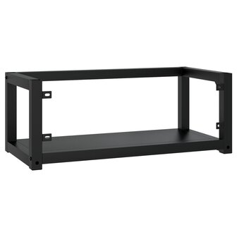 Wastafelframe wandgemonteerd 79x38x31 cm ijzer zwart 5