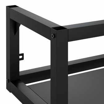Wastafelframe wandgemonteerd 79x38x31 cm ijzer zwart 6