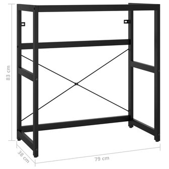Wastafelframe 79x38x83 cm ijzer zwart 7