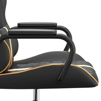 Gamestoel kunstleer zwart en goud 10