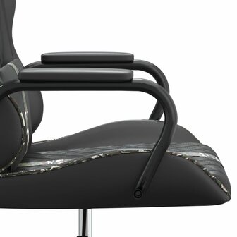 Gamestoel kunstleer zwart en camouflage 10