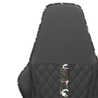 Gamestoel kunstleer zwart en camouflage 11