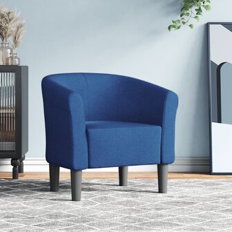 Kuipstoel stof blauw 1