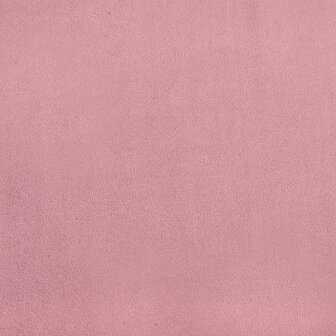 Kuipstoel met voetenbank fluweel roze 7