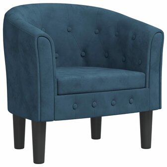 Kuipstoel fluweel donkerblauw 2