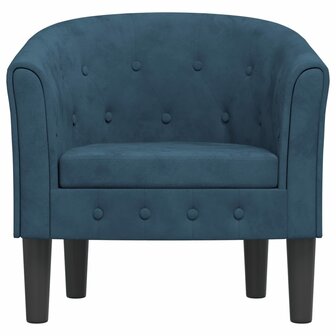Kuipstoel fluweel donkerblauw 3