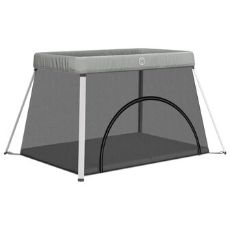Babybox met matras linnen lichtgrijs 2