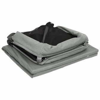 Babybox met matras linnen lichtgrijs 9