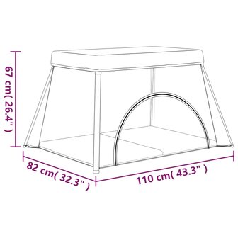 Babybox met matras linnen lichtgrijs 11