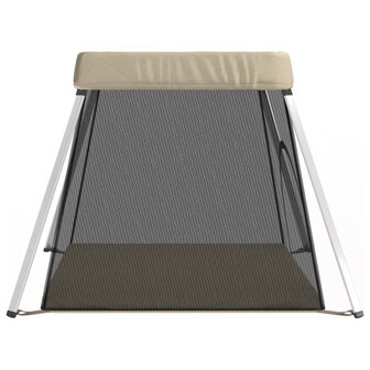Babybox met matras linnen taupe 5