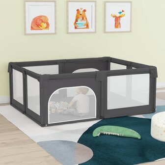 Babybox met 2 deuren oxford stof donkergrijs 1