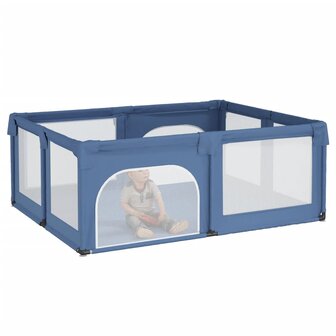 Babybox met 2 deuren oxford stof lichtblauw 3