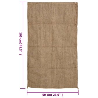 Jutezakken 5 stuks 340 g/m&sup2; 60x105 cm 100% jute 7