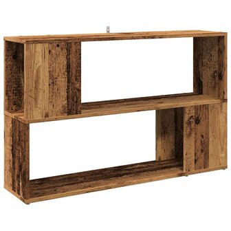 Boekenkast 100x24x63 cm bewerkt hout oud houtkleurig 2