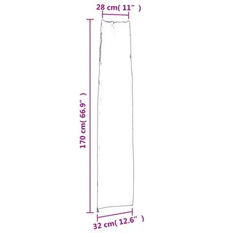 Parasolhoes 170x28/32 cm 420D oxford zwart 10