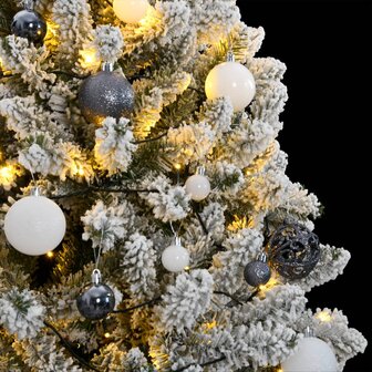 Kunstkerstboom met scharnieren 300 LED&amp;apos;s en kerstballen 300 cm 3