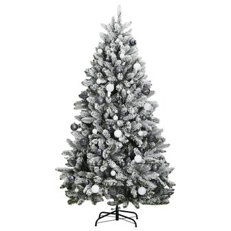 Kunstkerstboom met scharnieren 300 LED&amp;apos;s en kerstballen 300 cm 4