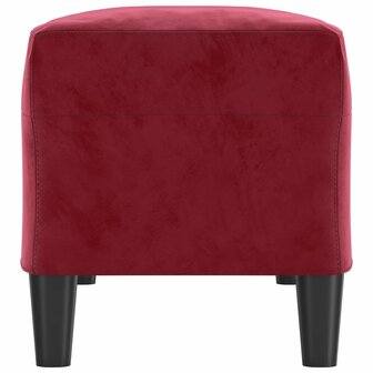 Bankje 100x35x41 cm fluweel wijnrood 4